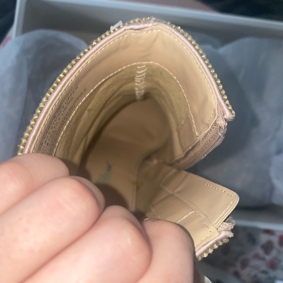 crystals beaded Sparkly Betsy Johnson healed boots size 6.5 Tiffany blue bottoms - Picture 8 of 8